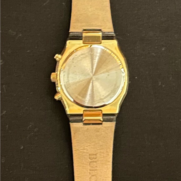 Bulova chronograph black leather strap watch - Picture 3 of 7